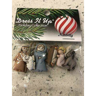 Set botones decorativos Navidad Nacimiento 7473 DRESS IT UP CENTROARTESANO