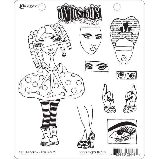 Dylusions cling stamp Curious Corrin DYR34452 DYLUSIONS CENTROARTESANO