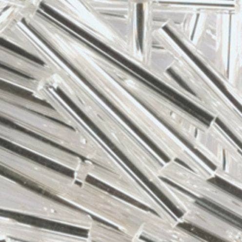 Abalorios Bugle beads silver-lined  ø2x11mm 13g 1023591 plata EFCO CENTROARTESANO