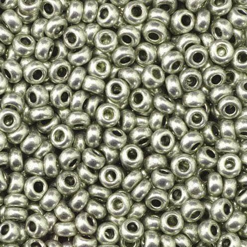 Abalorios Indian beads opacas 2,6mm 17g 1022192 plata vieja EFCO CENTROARTESANO