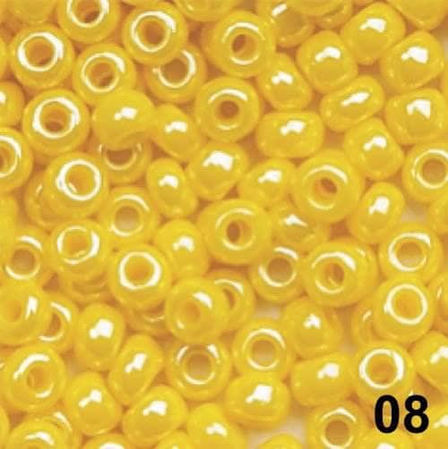 Abalorios Indian beads opacas 2,6mm 17g 1022408 amarillo EFCO CENTROARTESANO