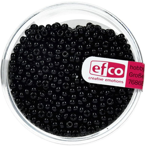Abalorios Indian beads opacas 2,6mm 17g negro 1022689 EFCO CENTROARTESANO