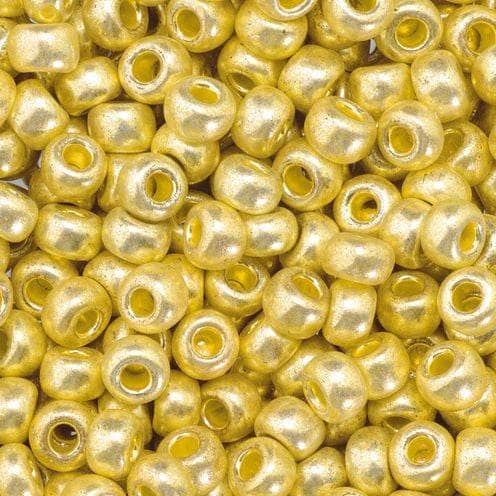 Abalorios Indian beads opacas 3.5mm 17g 1024396 oro EFCO CENTROARTESANO