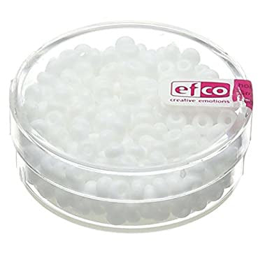 Abalorios Indian beads opacas 3,5mm 17g blanco EFCO CENTROARTESANO