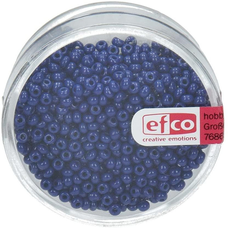 Abalorios Indian beads opacas 3,5mm 17g blue apache EFCO CENTROARTESANO