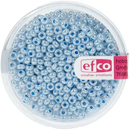 Abalorios Indian beads opacas 3,5mm 17g light blue EFCO CENTROARTESANO