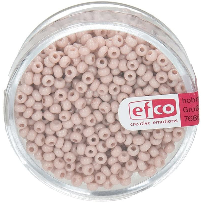 Abalorios Indian beads opacas 3,5mm 17g natural pastel EFCO CENTROARTESANO