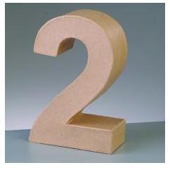 numero 2 10x3 cm 2631002 EFCO CENTROARTESANO