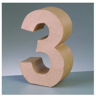 numero 3 10x3 cm 2631003 EFCO CENTROARTESANO