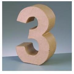 numero 3 17.5x5.5 cm 2630803 EFCO CENTROARTESANO