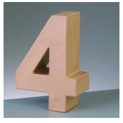 numero 4 17.5x5.5 cm 263804 EFCO CENTROARTESANO