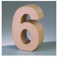 numero 6 10x3cm 2631006 EFCO CENTROARTESANO