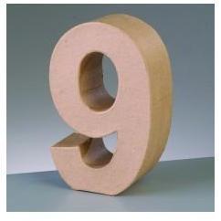 numero 9 10x3 cm 2631009 EFCO CENTROARTESANO