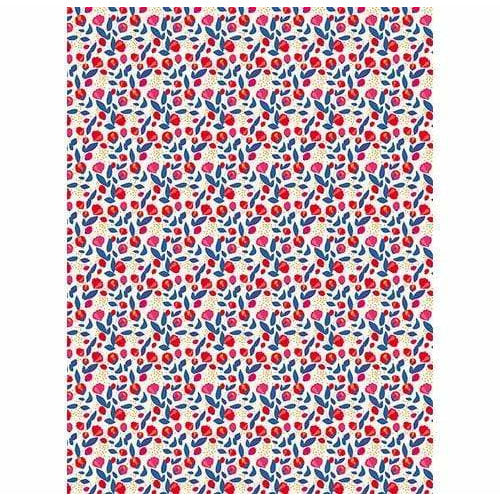 Papel Decopatch FDA789C textura foil dorado flores rojas DECOPATCH CENTROARTESANO