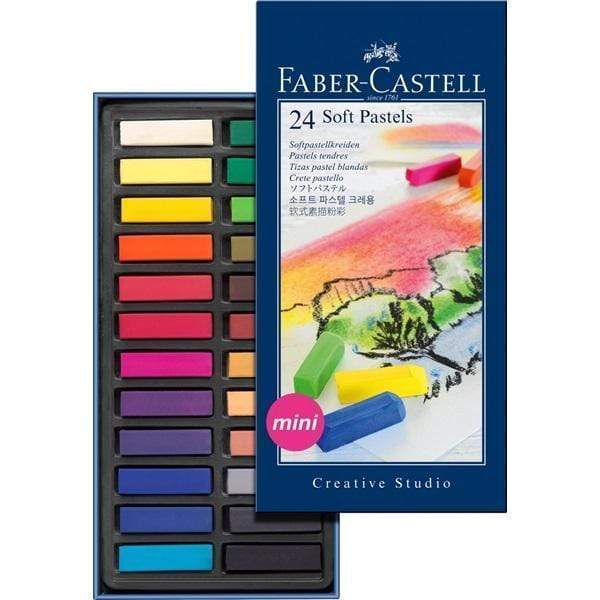 Faber Castell caja azul tizas pastel blandas 09128224 mini 24 FABER CASTELL Oferta CENTROARTESANO