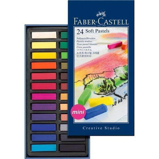 Faber Castell caja azul tizas pastel blandas 09128224 mini 24 FABER CASTELL Oferta CENTROARTESANO