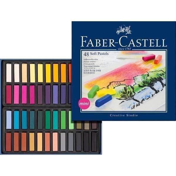 Faber Castell caja azul tizas pastel blandas mini 48 FABER CASTELL Oferta CENTROARTESANO
