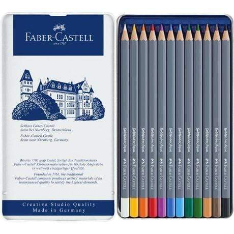 faber castell caja metal blanca 12 lapices acuarelables goldfaber aqua FABER CASTELL Oferta CENTROARTESANO