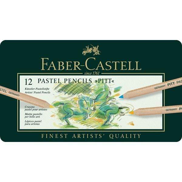 Faber castell caja metal verde Lapices pastel 12  112112 FABER CASTELL Oferta CENTROARTESANO