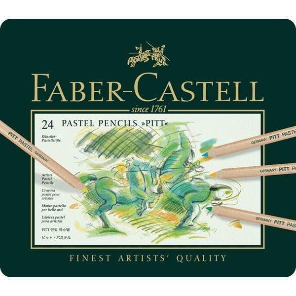Faber castell caja metal verde Lapices pastel 24 112124 FABER CASTELL Oferta CENTROARTESANO