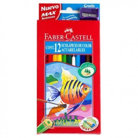 Faber castell caja roja lapices acuarelables 12 colores FABER CASTELL Oferta CENTROARTESANO