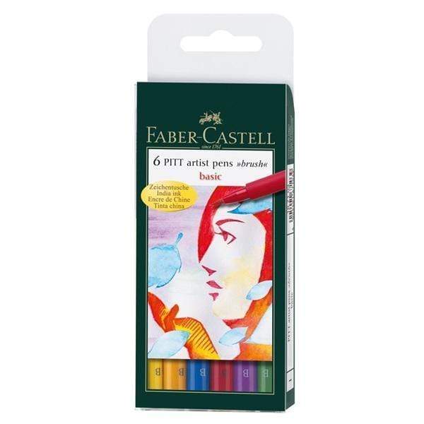 Faber castell rotulador pincel tinta china 6ud basic 167103 FABER CASTELL Oferta CENTROARTESANO