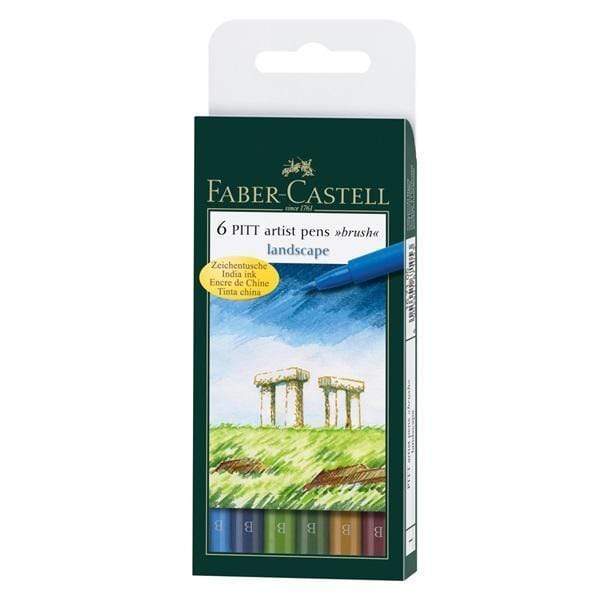 Faber castell rotulador pincel tinta china 6ud landscape 167105 FABER CASTELL Oferta CENTROARTESANO
