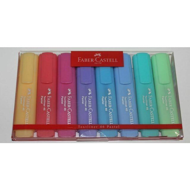 Faber Castell textline marker 46 set 8ud pastel