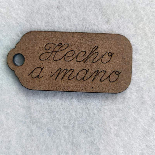 Silueta DM 11023B Etiqueta Hecho a mano sin filo 5,8x2,8cm FITALLER CENTROARTESANO