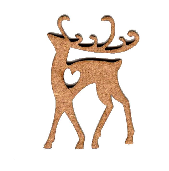 Silueta DM 25055 Reno corazon calado navidad FITALLER CENTROARTESANO