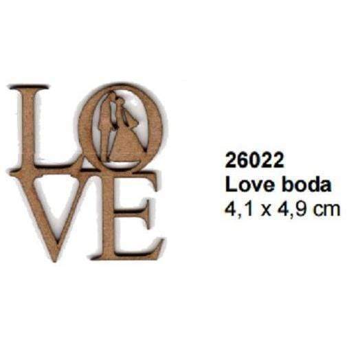 Silueta DM 26022 Love Boda 4,1x4,9cm FITALLER CENTROARTESANO