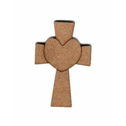 Silueta DM 26028 Cruz con corazon 3X4,5cm FITALLER CENTROARTESANO