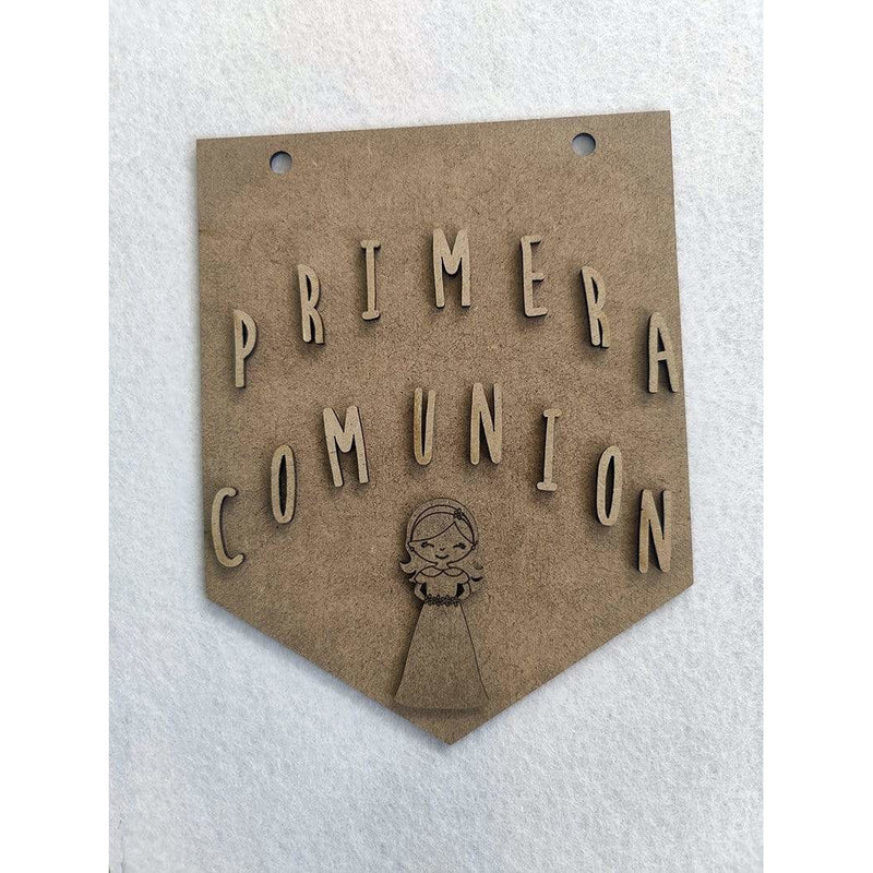 Silueta DM Banderin comunion niña FITALLER CENTROARTESANO