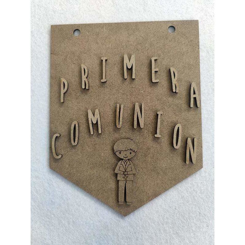 Silueta DM Banderin comunion niño FITALLER CENTROARTESANO