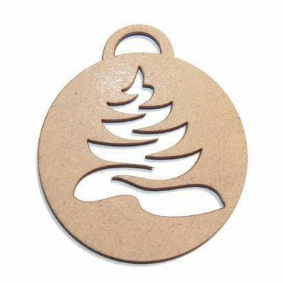 Silueta DM Bola de Navidad Modelo 01 arbol calado 5,4x5,9cm FITALLER CENTROARTESANO