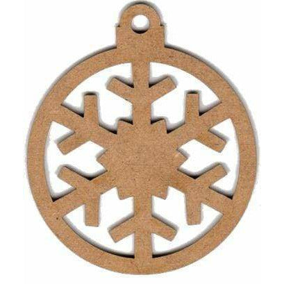 Silueta DM Bola de Navidad Modelo 01 copo de nieve 5,4x5,9cm FITALLER CENTROARTESANO