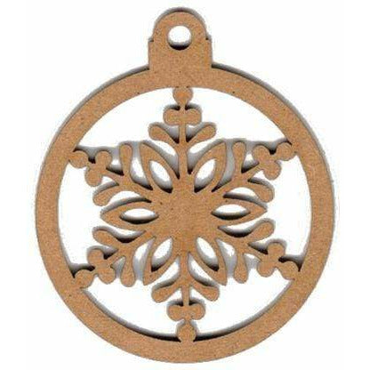 Silueta DM Bola de Navidad Modelo 05 copo de nieve 6,9cm FITALLER CENTROARTESANO