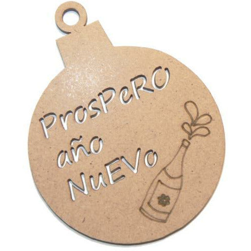 Silueta DM Bola de Navidad Modelo 12 prospero año nuevo 6,7x8,6cm FITALLER CENTROARTESANO