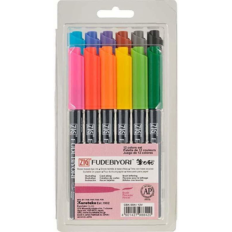 Fudebiyori lettering marker set 12 u.
