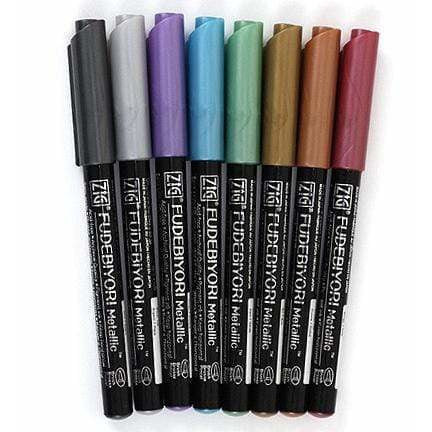 Fudebiyori metallic lettering marker set 8 u.