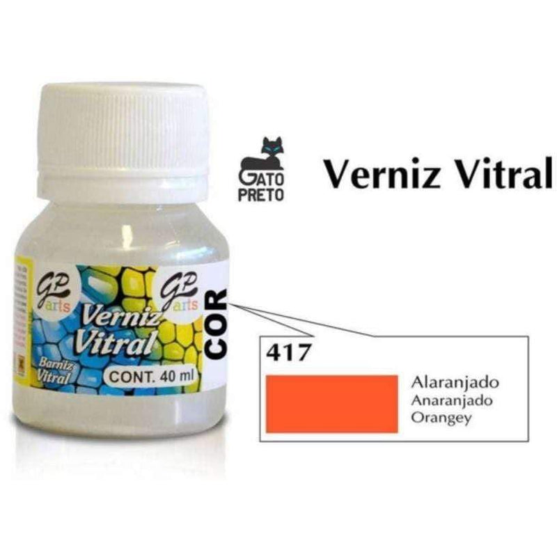 Gato preto barniz vitrail 40ml anaranjado GATO PRETO CENTROARTESANO