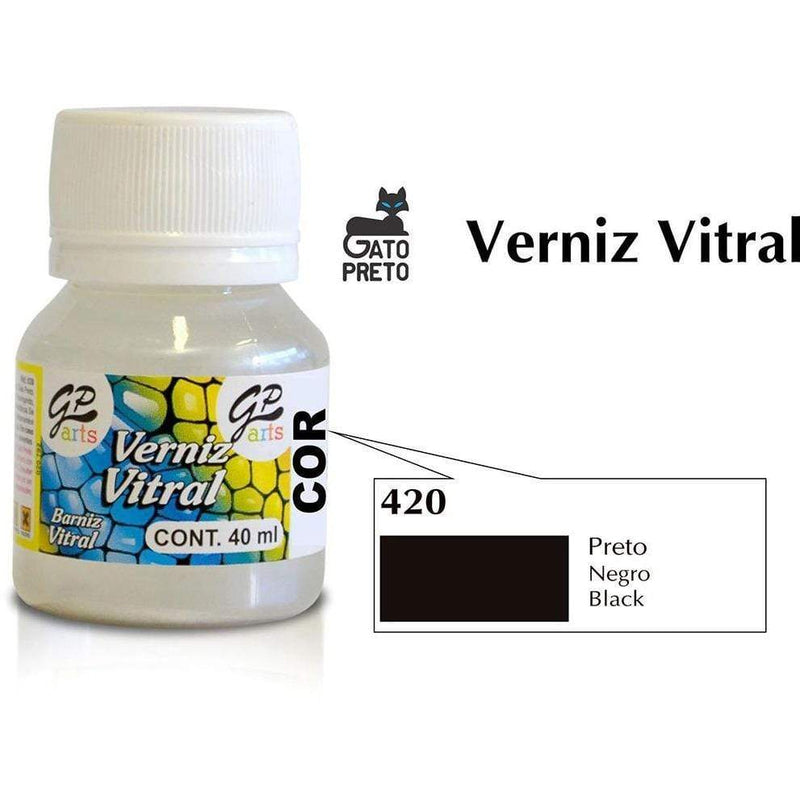 Gato preto barniz vitrail 40ml negro GATO PRETO CENTROARTESANO