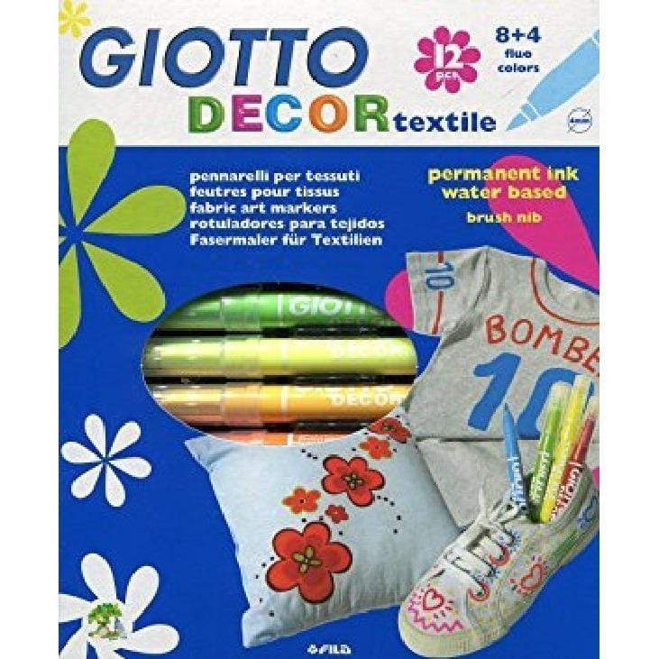 Rotulador giotto textil 8+4ud 494900 GIOTTO CENTROARTESANO