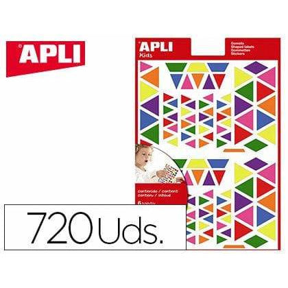 Gomets sobres multicolor triangulo