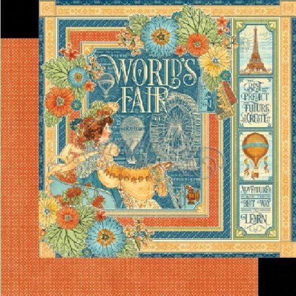G45 4501167 paper 30x30 world's fair world's fair GRAPHIC 45 CENTROARTESANO