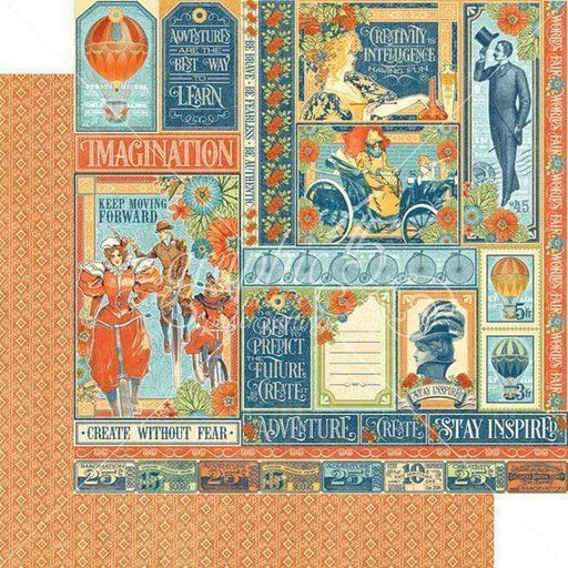 G45 4501169 paper 30x30 world's fair wonder works GRAPHIC 45 CENTROARTESANO