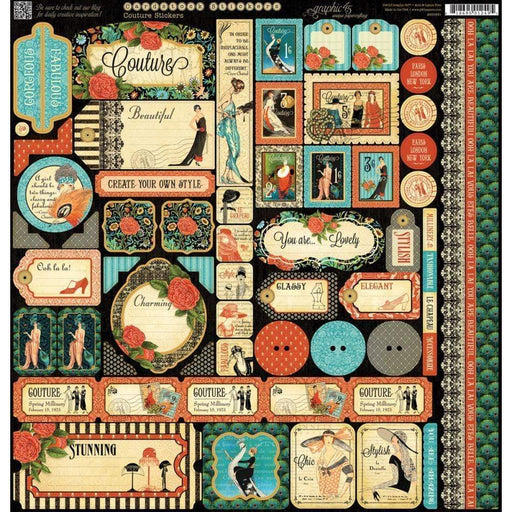 Graphic45 Couture 12x12"  Pegatinas GRAPHIC 45 CENTROARTESANO