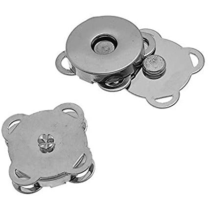 Cierre magnetico para bolsos 14mm nickel 2ud IDEAS PATCH & QUILT CENTROARTESANO