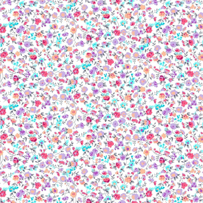 Tela patchwork Indigo 150cm ancho floretes C-301 1 metro INDIGO CENTROARTESANO