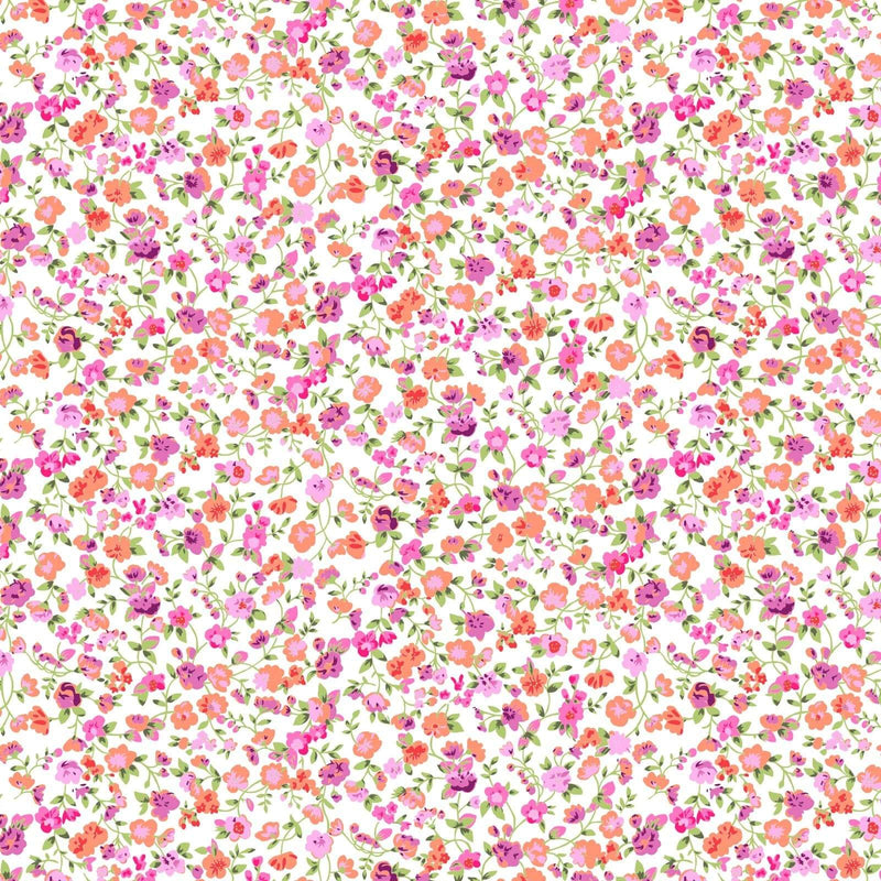 Tela patchwork Indigo 150cm ancho floretes C-501 1 metro INDIGO CENTROARTESANO